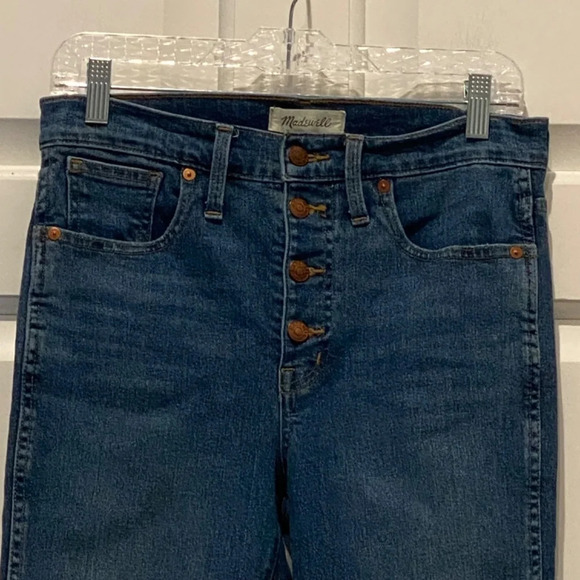 Madewell 10" High-Rise Skinny Button-Front Jeans Dewitt Wash 16598 - Picture 5 of 16